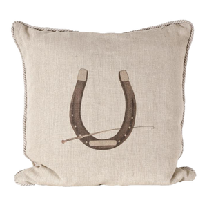 Horseshoe Linen Pillow