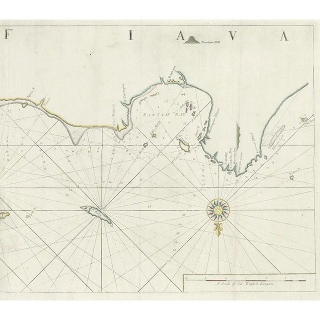 Antique Sea Charts of the Thousand Islands Between Batavia and Bantam, 1734, Set of 2 For Sale - Image 4 of 7