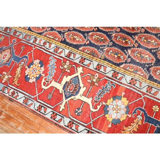 Antique Zabihi Collection Persian Serapi Heriz Rug - 7'10" x 9'10" For Sale In New York - Image 6 of 9