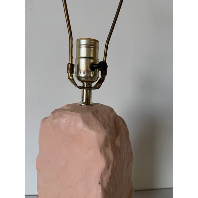 Pink 1980s Native American Figure Sculptural Ceramic Table Lamp For Sale - Image 8 of 12
