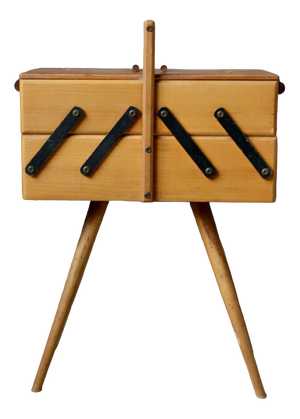Sewing Cabinet with Compass Feet, 1950s