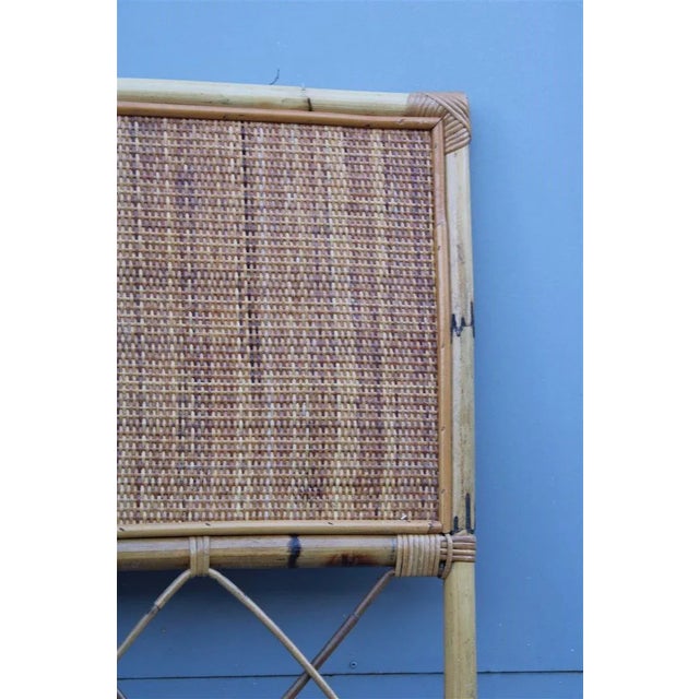 Wood Italian Bamboo Bed Headboard, 1960s For Sale - Image 7 of 9