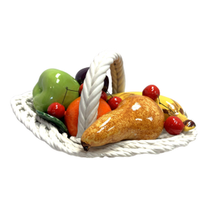 Vintage Italian Majolica Fruit Basket