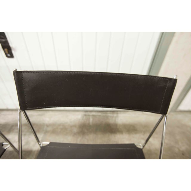 Minimalist X Line Chairs attributed to Niels Jorgen Haugesen for Hybodan, 1960s, Set of 3 For Sale - Image 18 of 18