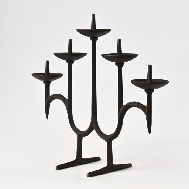 Black Cast Iron Candleholder by Jens Harald Quistgaard for Dansk, 1960s For Sale - Image 8 of 8