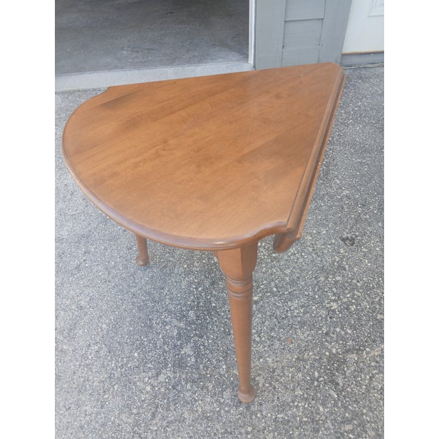 Vintage Ethan Allen Heirloom Maple Tripod Side Table For Sale - Image 9 of 10