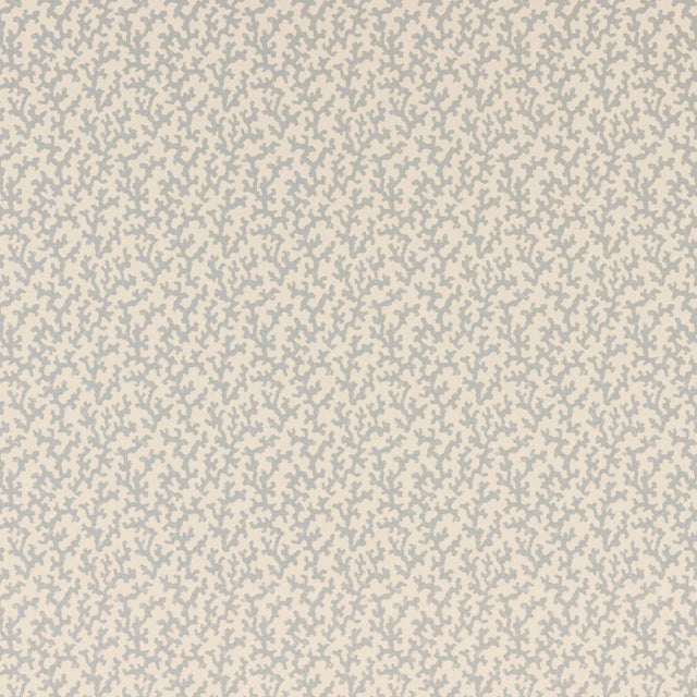 Sample - Schumacher Folly Wallpaper in Orpington Blue For Sale