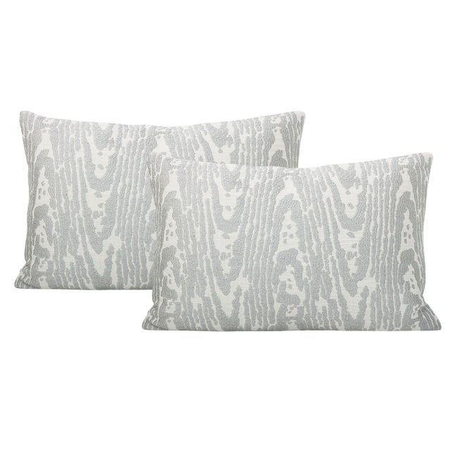 12 X 18 Faux Bois Chenille Lumbar Pillows A Pair Chairish