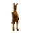 Hollywood Regency Vintage Brown Leather Wrapped Kangaroo Statue For Sale - Image 3 of 7