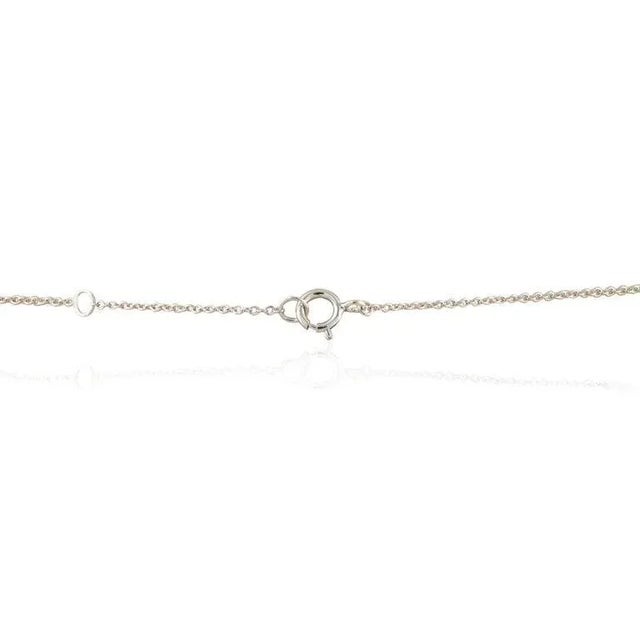 1.63 Ct Beaded Emerald Halo Diamond Chain Necklace in 18k Solid Gold For Sale In New York - Image 6 of 12
