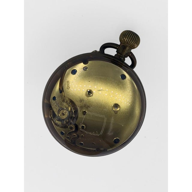 Glass Sphere Table Clock with Bronze and Marble Lion-Shaped Base, 1890s For Sale - Image 5 of 11