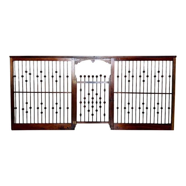 Victorian Stick and Ball Partition Panel With Gate, Late 19th Century For Sale