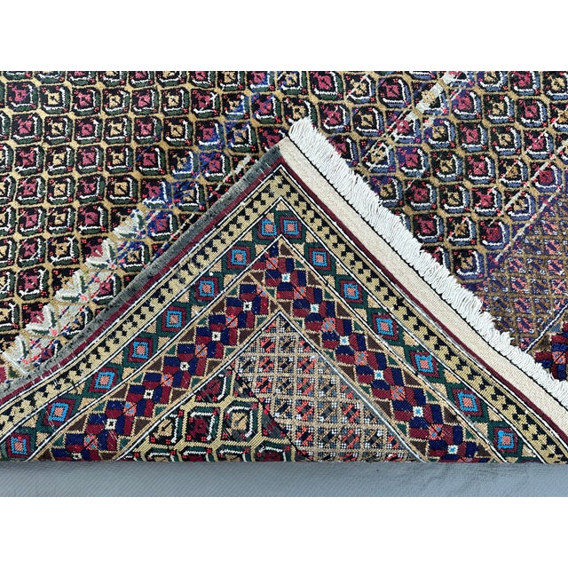 Vintage Baluch Mina Khani Camel Ground Tribal Rug - 6'10" X 5'0" For Sale - Image 12 of 12