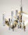 Midcentury Modern Brass & Chrome Italian Designer Sciolari Chandelier For Sale - Image 11 of 12
