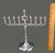 Vintage Judaica Hanukkah Menorah Candelabra Chrome Silver 9 Candle Star of David For Sale - Image 6 of 8