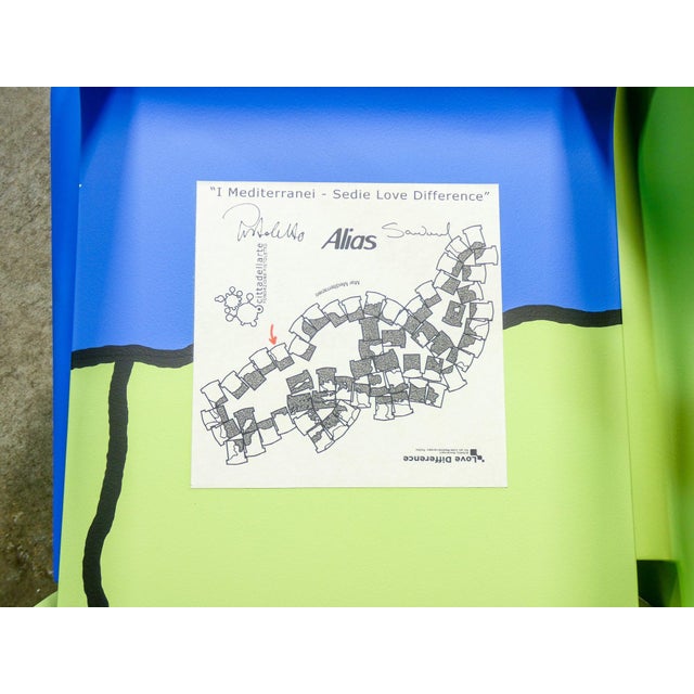 Laleggera Painted Chairs by Michelangelo Pistoletto for Alias, 2009, Set of 4 For Sale - Image 10 of 14