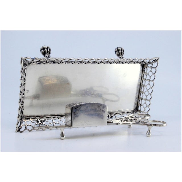 Silver Morrões Tray and Scissors with Wire Rack, Set of 2 For Sale - Image 3 of 8