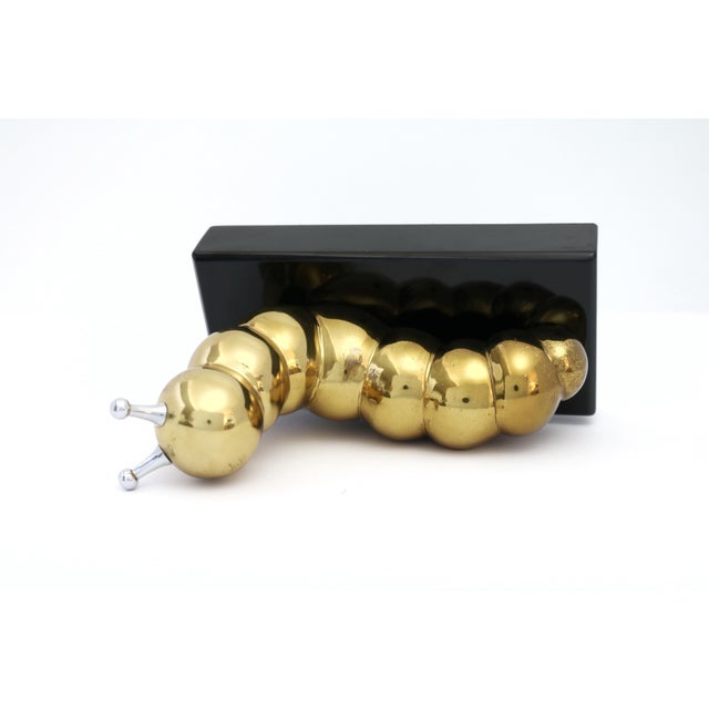 1982 Brass Caterpillar Figurine by Lou Ehrlich Inc. For Sale - Image 9 of 12
