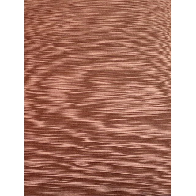 Late 20th Century Pair of Baker Furniture Mahogany Open Arm Chairs Chippendale Style Red Moire Fabric For Sale - Image 10 of 11