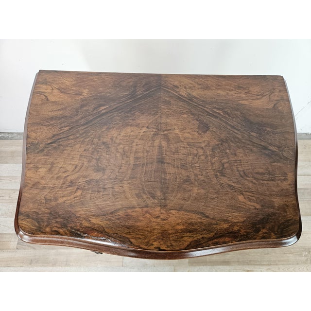 Chippendale Walnut Burl Bedside Tables, 1940, Set of 2 For Sale - Image 6 of 17