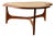 Italian Organic Teak and Glass Coffee Table, 1950s For Sale