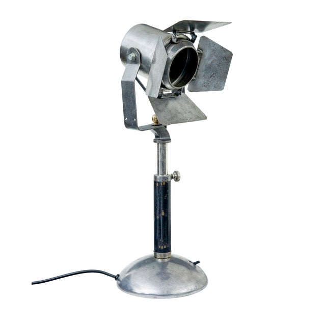 Gray Mid-Century Adjustable Industrial Desk Lamp, 1950s For Sale - Image 8 of 8