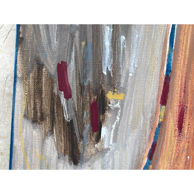 1990s Abstract Original Art Acrylic on Canvas Painting For Sale - Image 4 of 4