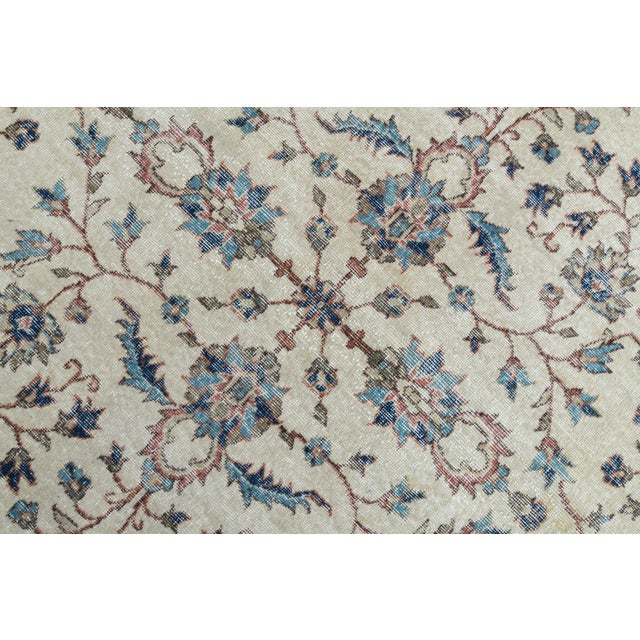 1970s Vintage Persian Handmade Wool Cotton Area Rug For Sale - Image 10 of 11