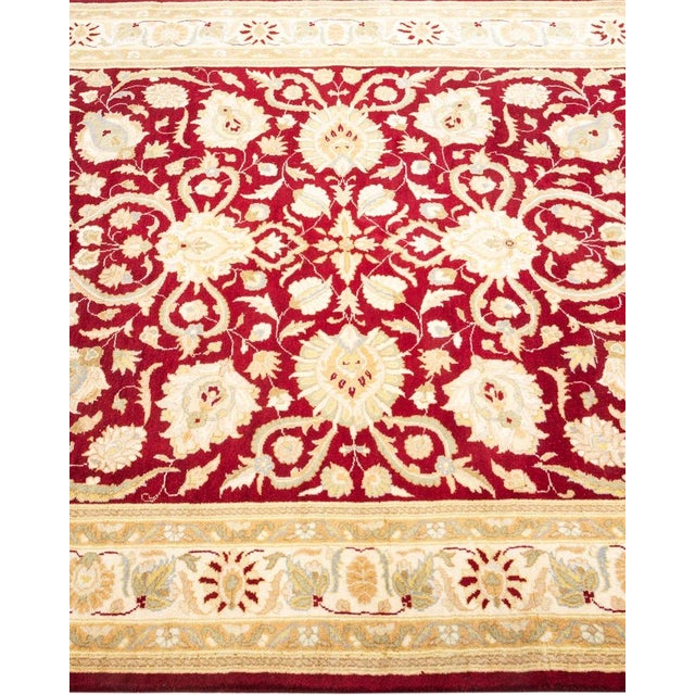 Solo Rugs Mogul, One-of-a-Kind Hand-Knotted Area Rug in Red, 4' 2" x 6' 3" For Sale - Image 4 of 8
