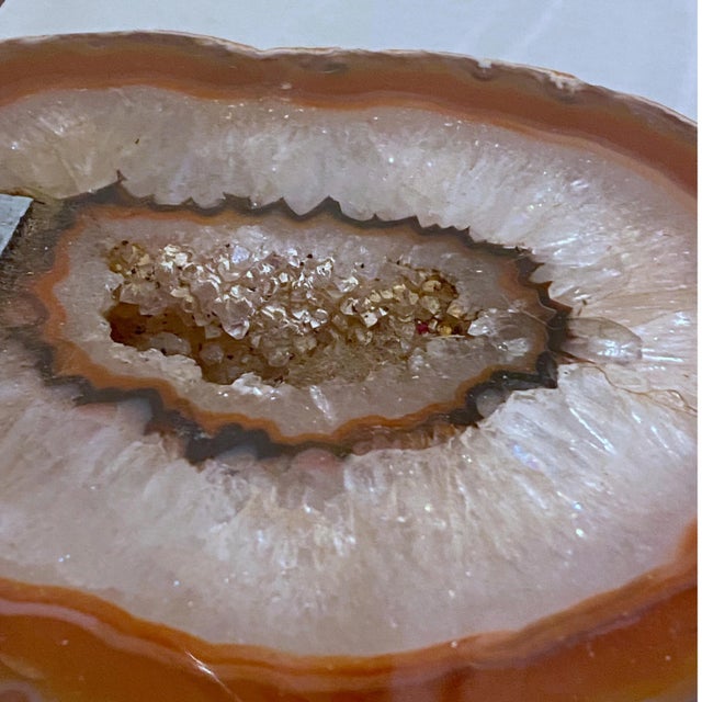 Vintage Brazilian Agate Slab Pen Holder For Sale - Image 4 of 11