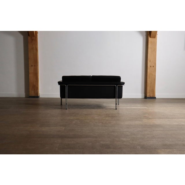 Vintage Model 6912 Two-Seater Sofa in Black Leather by Horst Brüning for Kill International, Germany, 1967 For Sale - Image 6 of 13