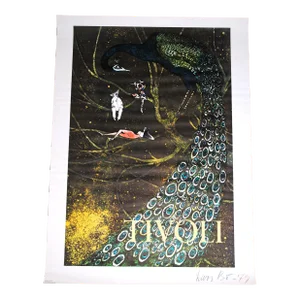 Vintage 1979 Lars Bo Signed Poster Tivoli Gardens