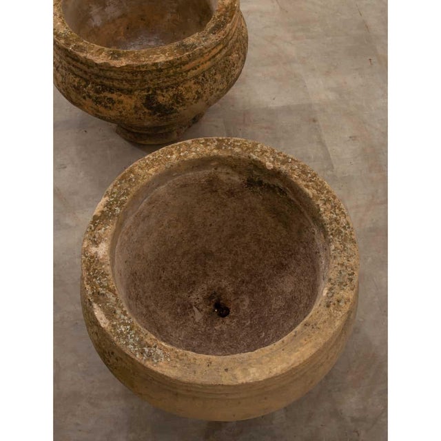 English 19th Century Heavy Terracotta Planters - Set of 2 For Sale - Image 4 of 9