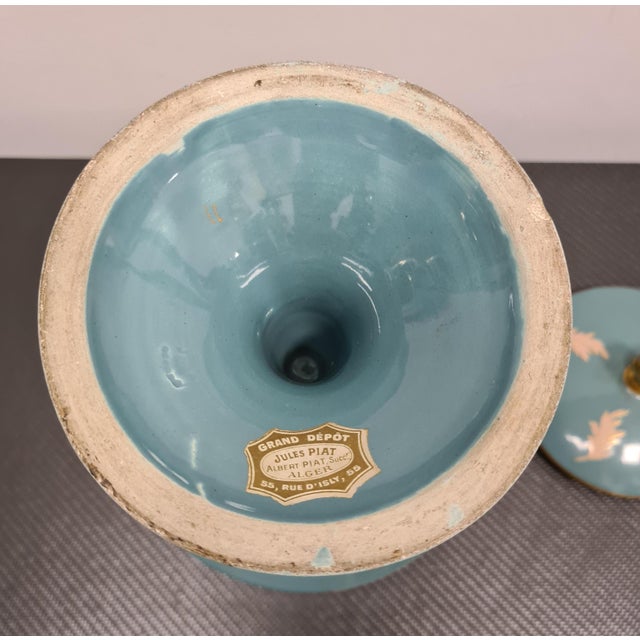 French Vase in Glazed Ceramic and Gold Decorations, Early 20th Century For Sale - Image 15 of 17