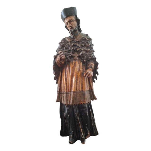 Baroque Figurative Sculpture, 1800s, Wood For Sale