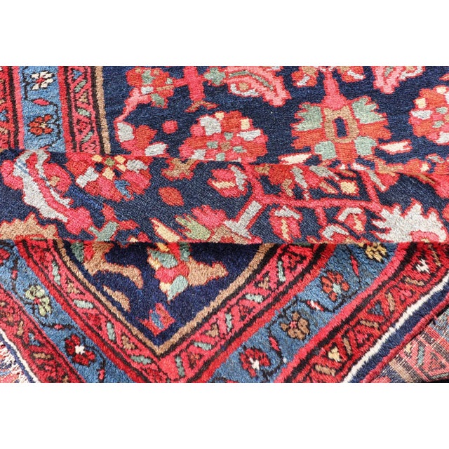 Antique Malayer Runner With Sub-Geometric All-Over Herati Design in Multicolors For Sale - Image 11 of 13