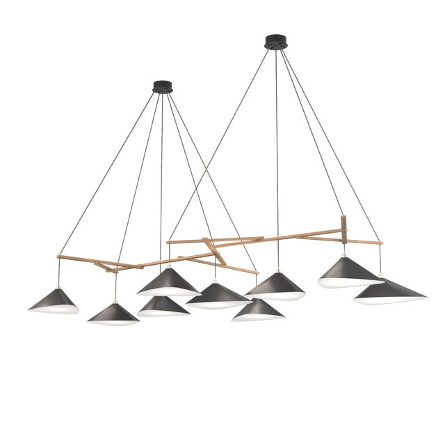 Emily Group of Nine in Semi Matte Paint Pendant from Moss Objects For Sale - Image 11 of 11