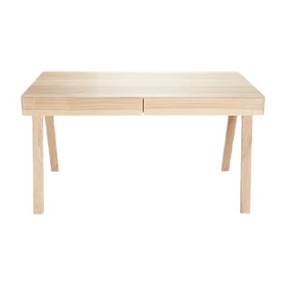 Large 4.9 Desk in Warm Lithuanian Ash by Marius Valaitis for Emko For Sale
