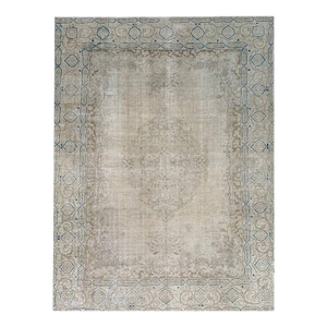 1950s Old Persian Tabriz Area Rug 9 X 13