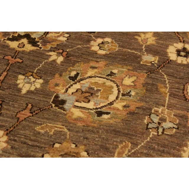 1990s Boho Chic Lt. Brown/Ivory Hand-Knotted Rug - 9'0 X 11'8 For Sale - Image 4 of 8