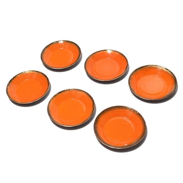 1960s Enameled Copper Plates, Germany Set of 6 Chairish