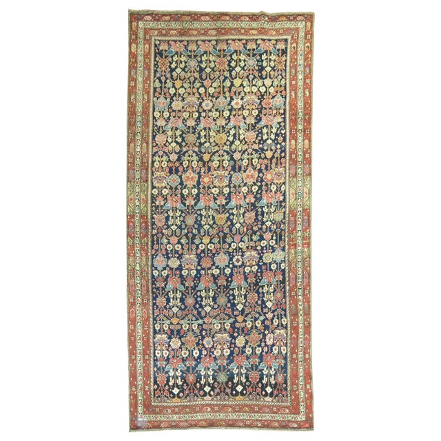 Navy Blue Antique Persian Malayer Rug For Sale - Image 10 of 18