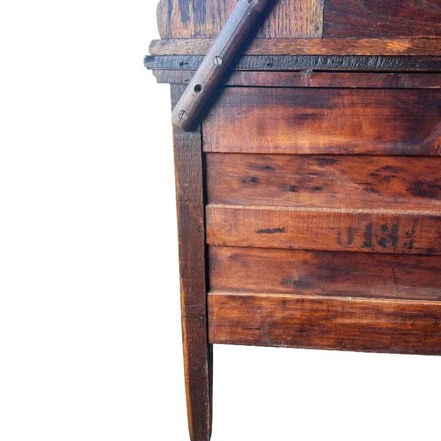 Wood Antique Tiger Oak 3 Drawer Dresser or Dressing Table With Oval Mirror For Sale - Image 7 of 10