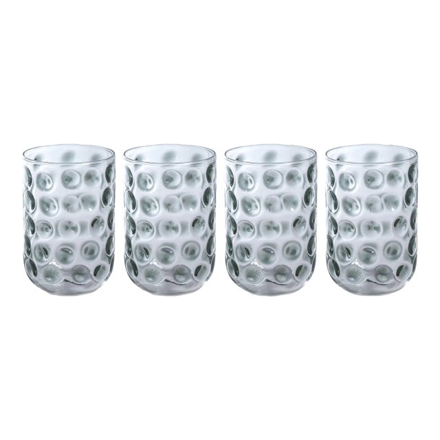 Abbeville Glass Tumblers, Set of 4, Gray For Sale