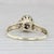 1960s Antique 0.26ctw Diamond Flower Cluster Engagement Ring 14k Yellow Gold Size 7.25 For Sale - Image 4 of 7