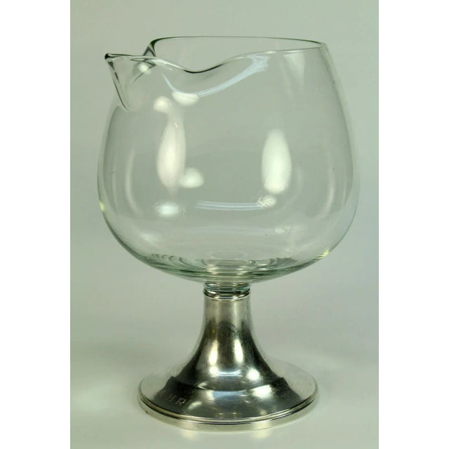Newport Gorham Sterling Silver & Clear Glass Sauce Boat Goblet Beaker For Sale - Image 11 of 11