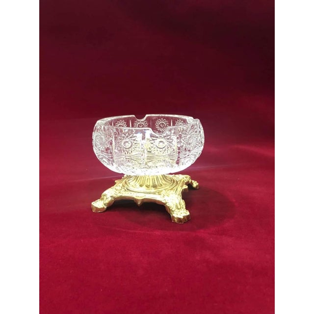 Set of 3, French Crystal Garniture Set | Gilt Bronze Ormolu Mounts, Rococo Centerpieces For Sale - Image 4 of 4