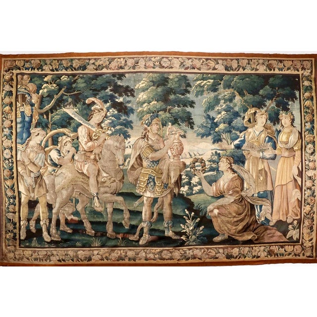 Impressive 17th Century Flemish Historical Tapestry For Sale - Image 15 of 15