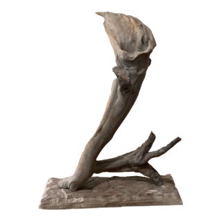 Mid 20th Century Organic and Abstract Rustic Driftwood/Tree Root Hand Carved Art Sculpture For Sale