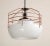 Industrial Style White and Copper-Plated Pendant Light by Roll & Hill For Sale - Image 9 of 13